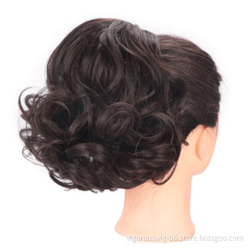 Vigorous Short Wavy 2 Clips In Tail Hair Ponytail Hairpiece Wrap Round With Hairpins Synthetic Ponytail Extensions